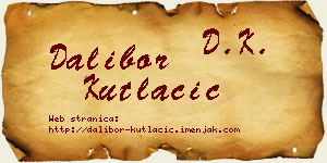 Dalibor Kutlačić vizit kartica